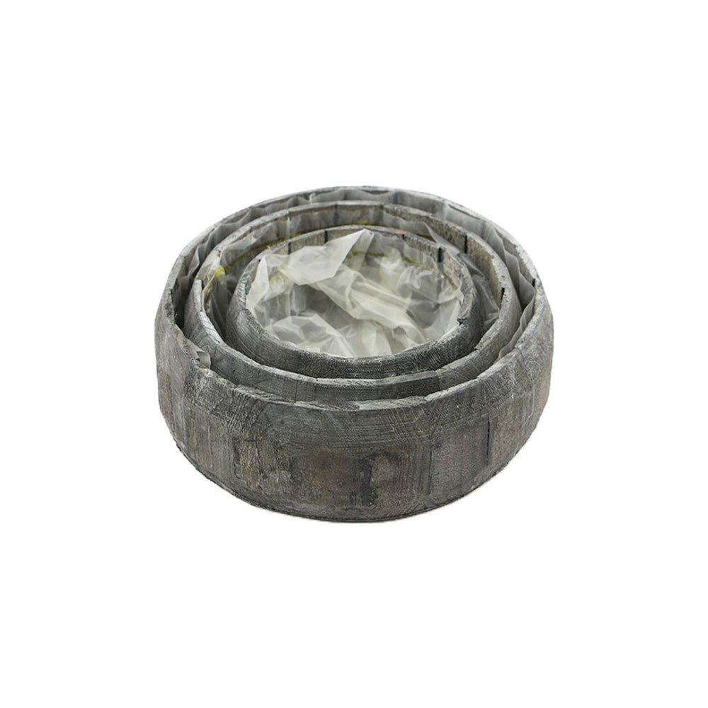 Wooden planter grey