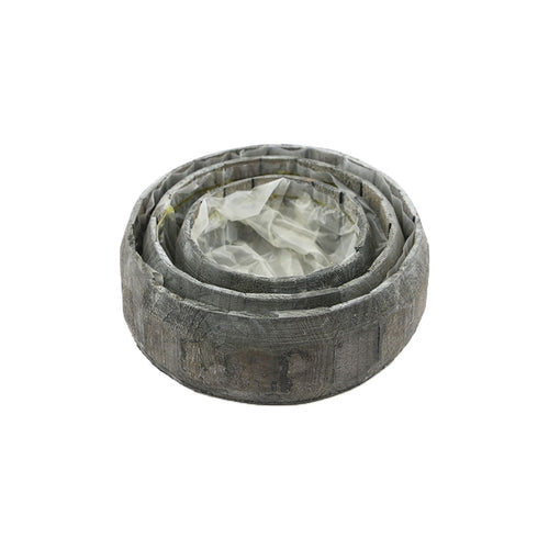 Wooden planter grey