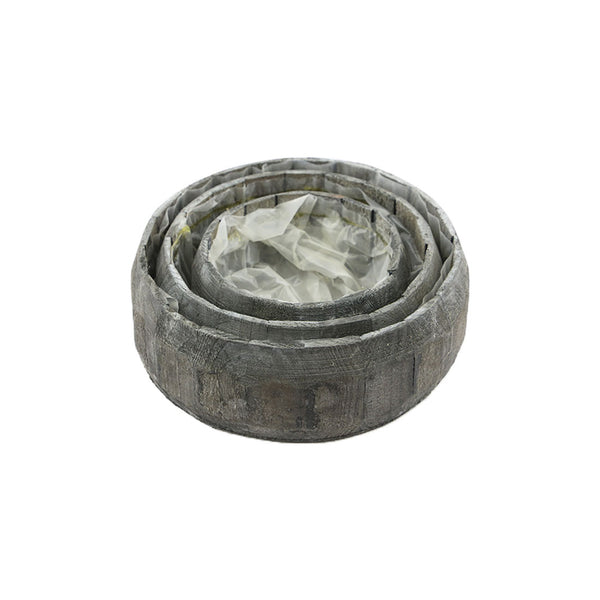 Wooden planter grey