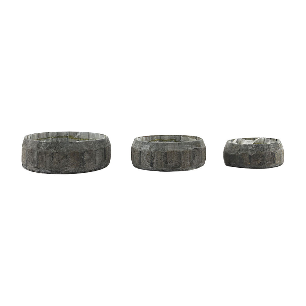 Wooden planter grey