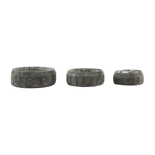 Wooden planter grey