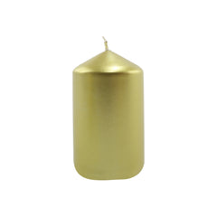 Gold Metallic Pillar Candle (8cm)