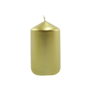 Gold Metallic Pillar Candle (8cm)
