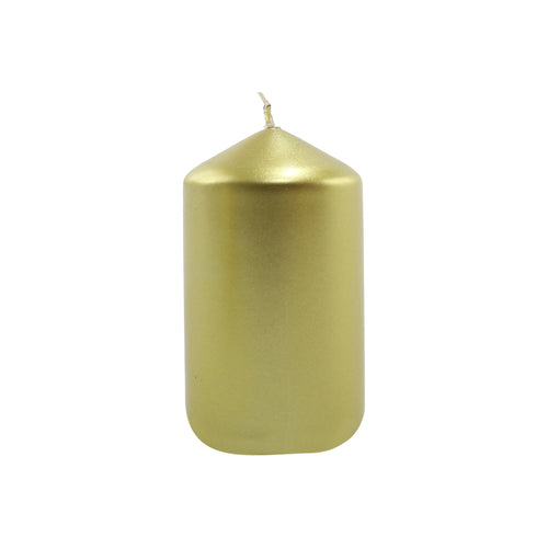 Gold Metallic Pillar Candle (8cm)