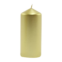 Gold Metallic Pillar Candle (13cm)