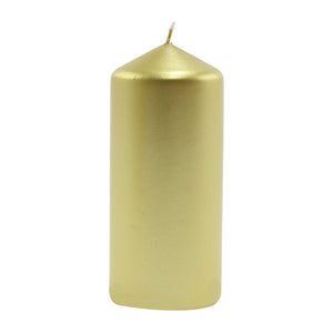Gold Metallic Pillar Candle (13cm)