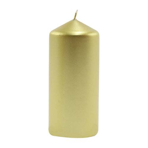 Gold Metallic Pillar Candle (13cm)