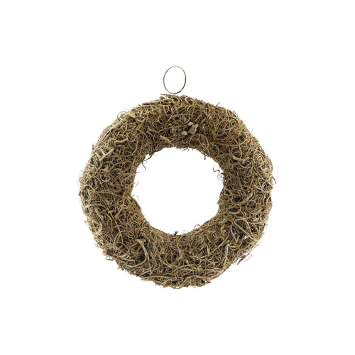 White Curly Moss Wreath (25cm)