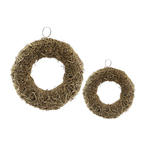 White Curly Moss Wreath (25cm)