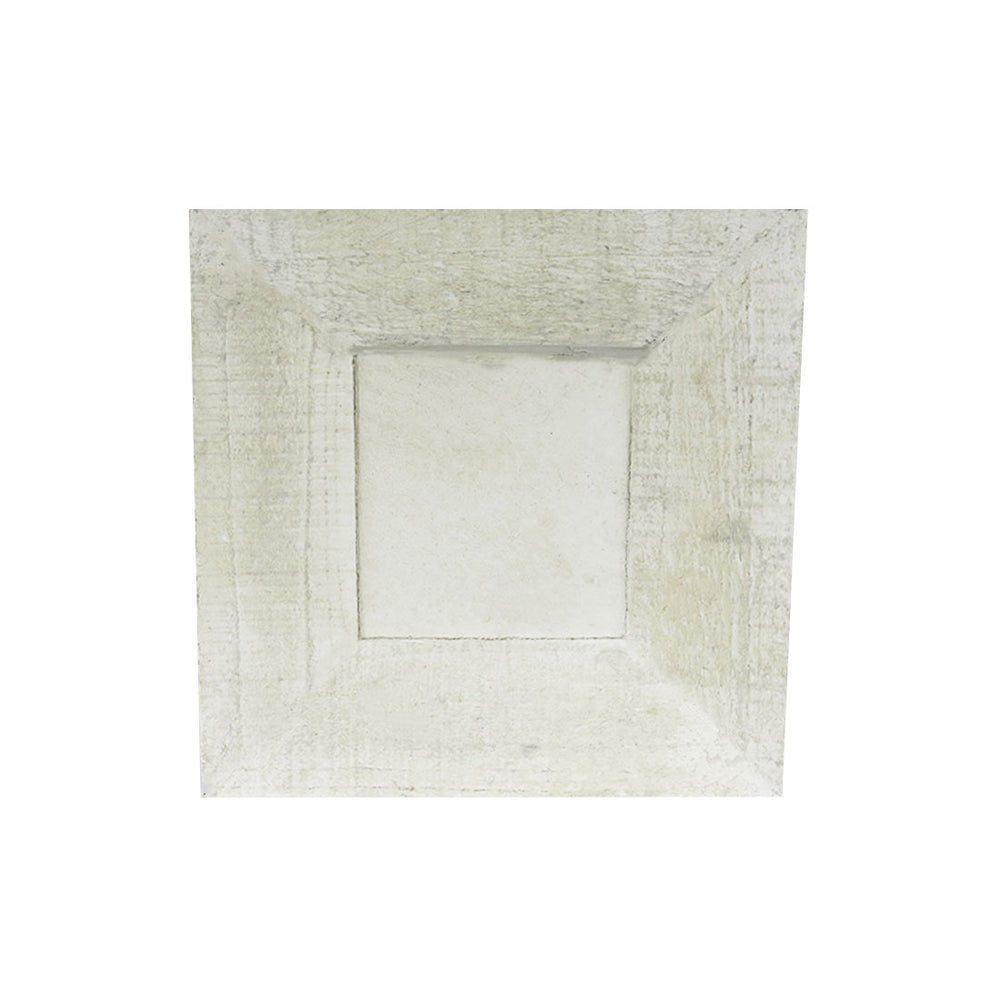 Wooden plate 25x25cm white 