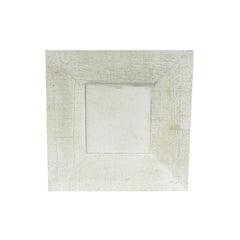 Wooden plate 25x25cm white 