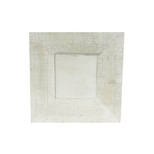 Wooden plate 25x25cm white 