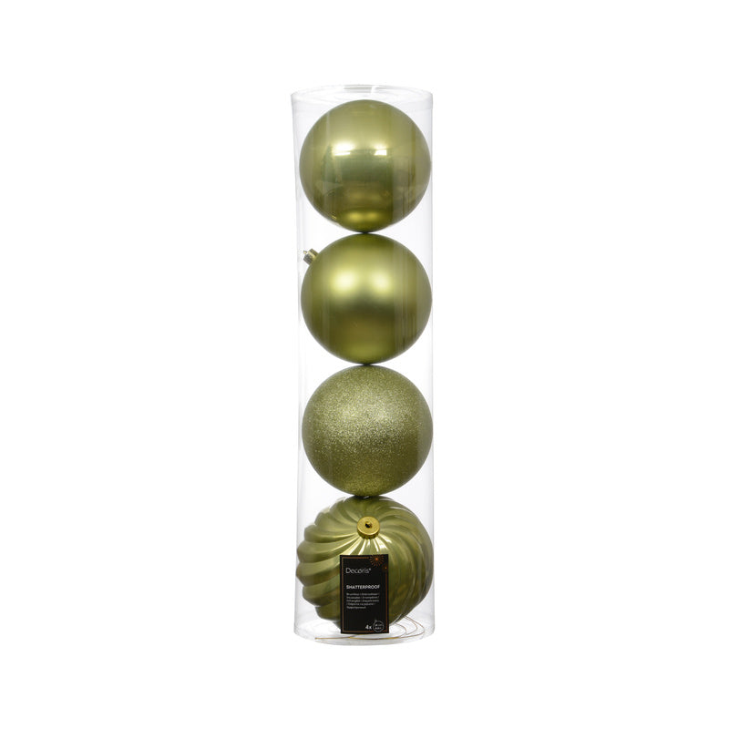 Baubles polystyrene enamel - matt - glitter mix