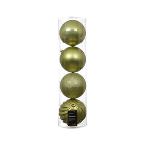 Baubles polystyrene enamel - matt - glitter mix