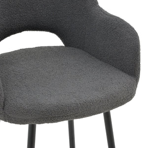 Renish Grey Bouclé Bar Stool (114 cm)