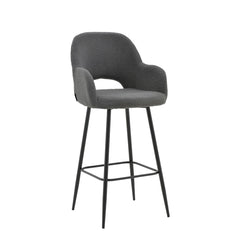 Renish Grey Bouclé Bar Stool (114 cm)