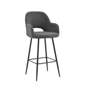 Renish Grey Bouclé Bar Stool (114 cm)
