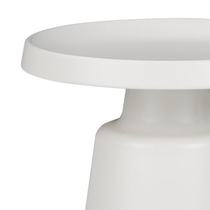 Ginoze White Metal Side Table (50 cm)