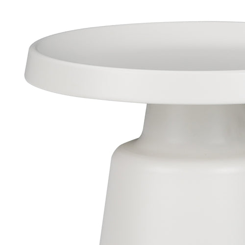 Ginoze White Metal Side Table (50 cm)