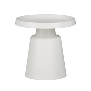 Ginoze White Metal Side Table (50 cm)