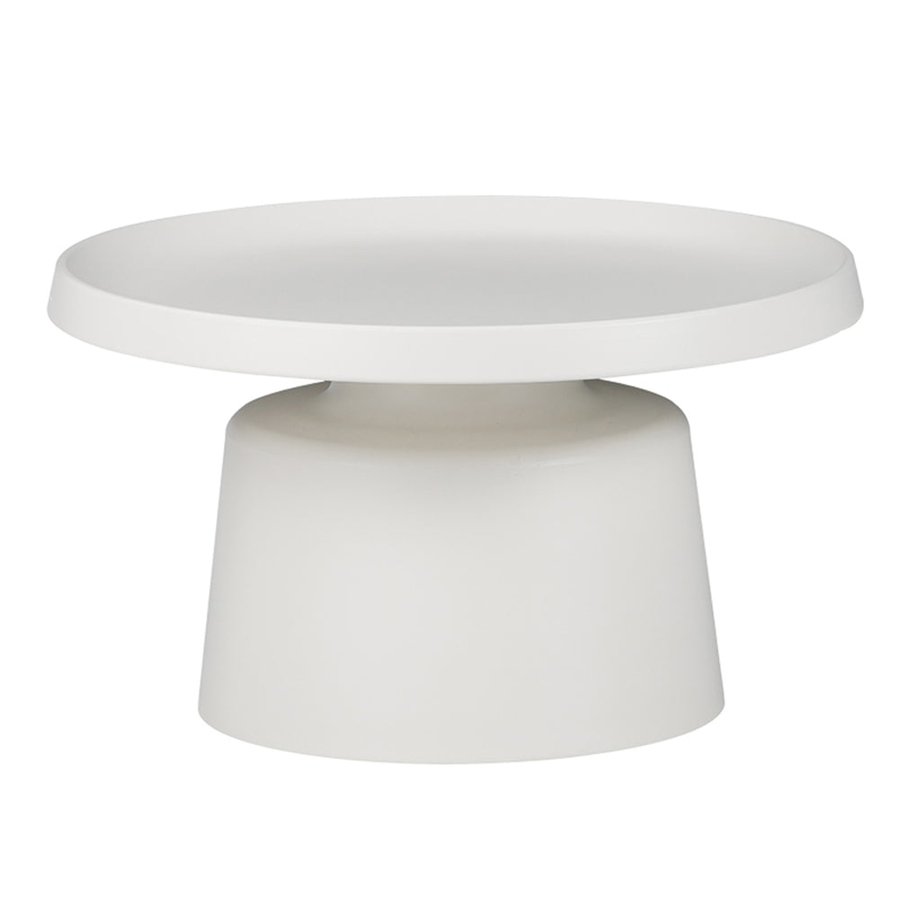 Ginoze White Metal Coffee Table (70 cm)