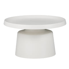 Ginoze White Metal Coffee Table (70 cm)