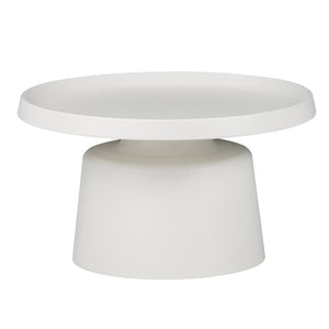 Ginoze White Metal Coffee Table (70 cm)