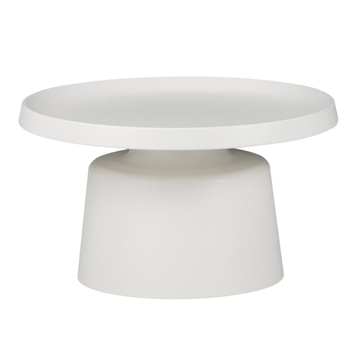 Ginoze White Metal Coffee Table (70 cm)