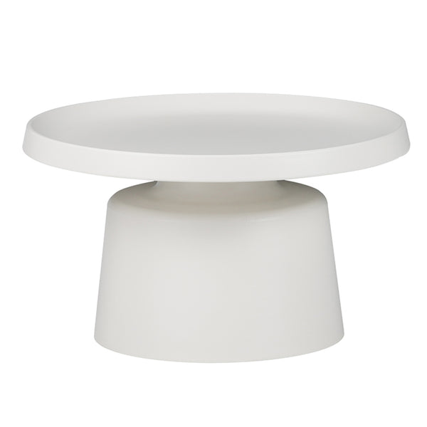 Ginoze White Metal Coffee Table (70 cm)