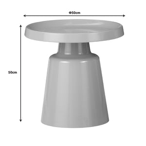 Ginoze Cappuccino Metal Side Table (50 cm)
