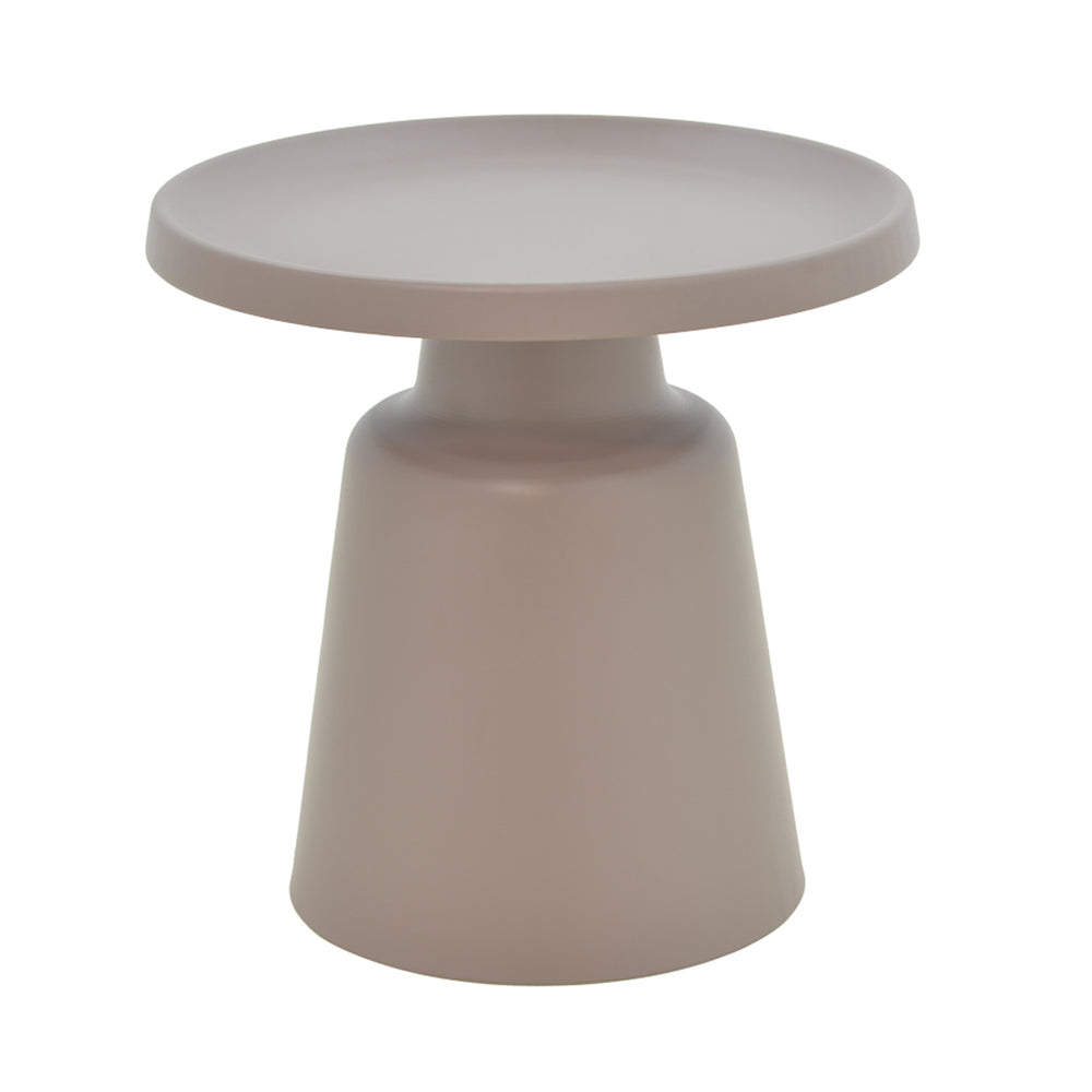 Ginoze Cappuccino Metal Side Table (50 cm)