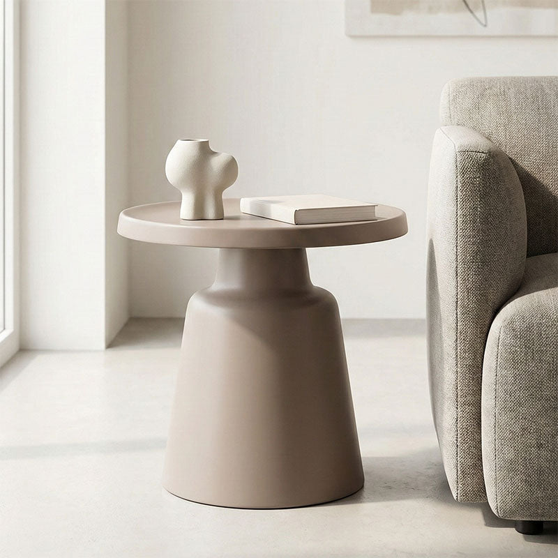 Ginoze Cappuccino Metal Side Table (50 cm)