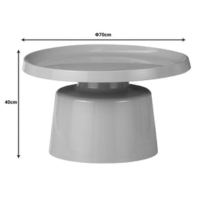 Ginoze Cappuccino Metal Coffee Table (70 cm)