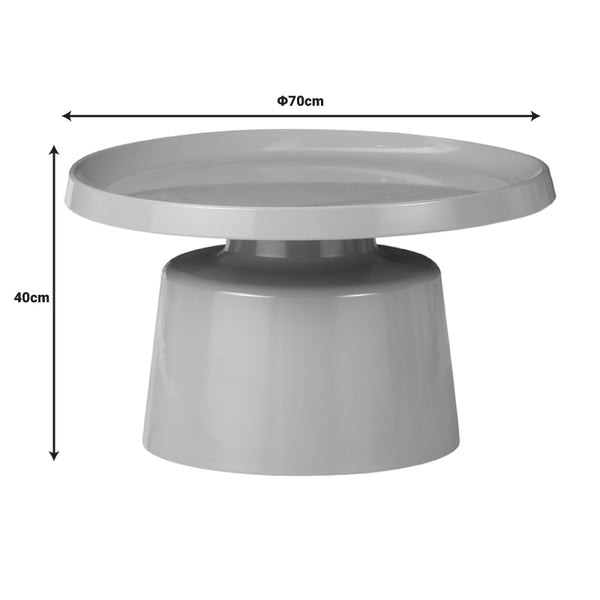Ginoze Cappuccino Metal Coffee Table (70 cm)