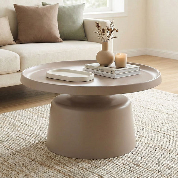 Ginoze Cappuccino Metal Coffee Table (70 cm)