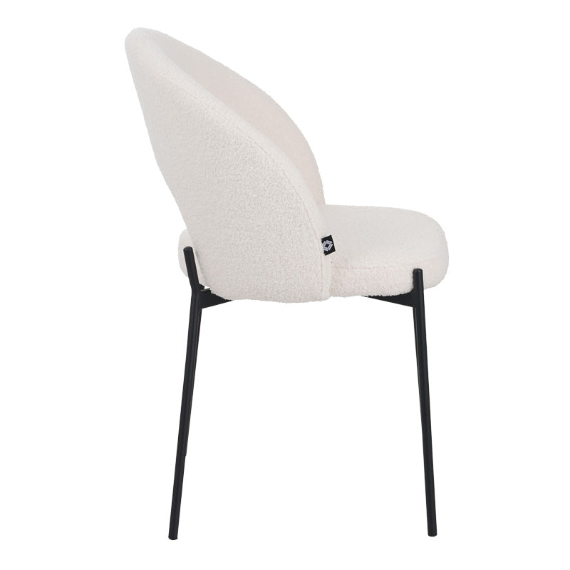 White Masebo Bouclé Chair (82 cm)
