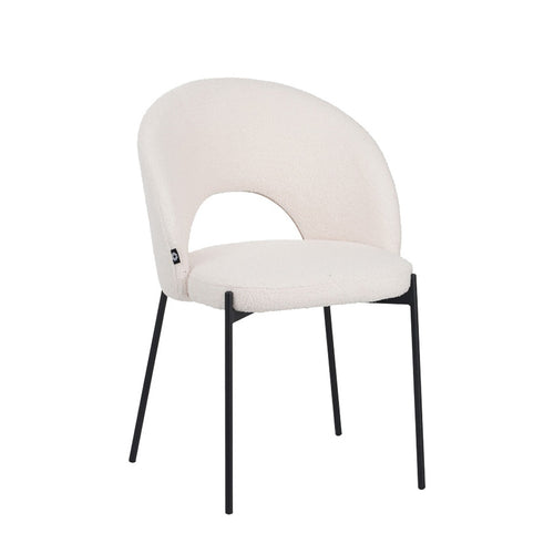 White Masebo Bouclé Chair (82 cm)