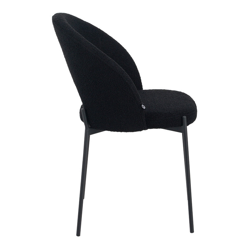 Masebo Black Boucle Fabric Chair (82 cm)