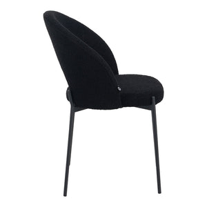 Masebo Black Boucle Fabric Chair (82 cm)