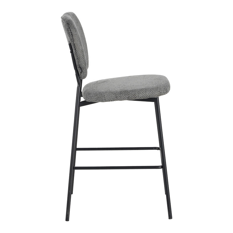 Dark Grey Cathair Bouclé Bar Stool (100 cm)