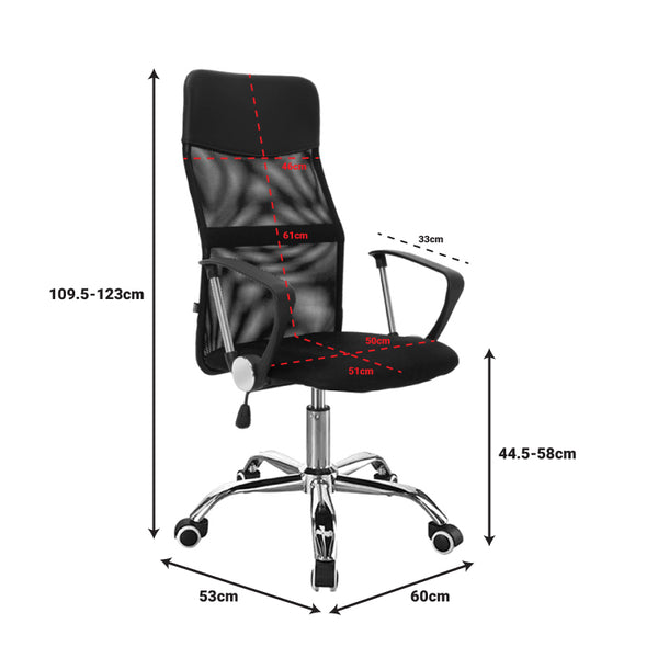 Joel II Black Mesh Office Chair (123 cm)