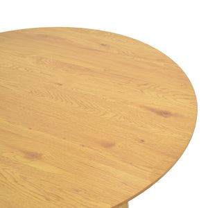 Karulo Sonoma Round MDF Dining Table (120 cm)