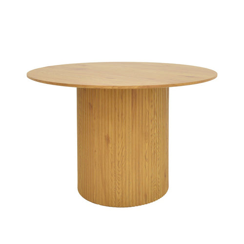 Karulo Sonoma Round MDF Dining Table (120 cm)