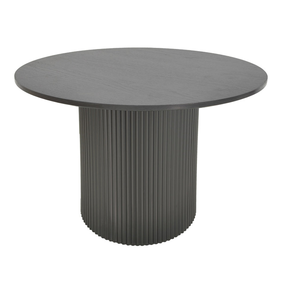 Karulo Black Round MDF Dining Table (120 cm)