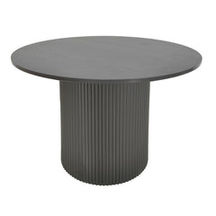 Karulo Black Round MDF Dining Table (120 cm)