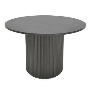Karulo Black Round MDF Dining Table (120 cm)
