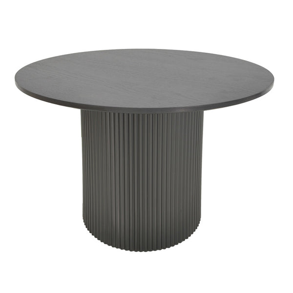 Karulo Black Round MDF Dining Table (120 cm)
