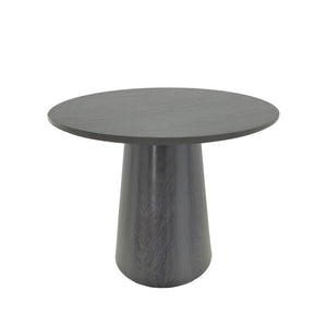 Donda Black Round MDF Dining Table (100 cm)