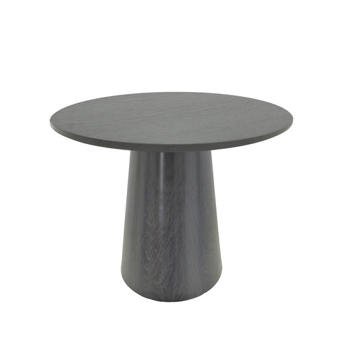 Donda Black Round MDF Dining Table (100 cm)