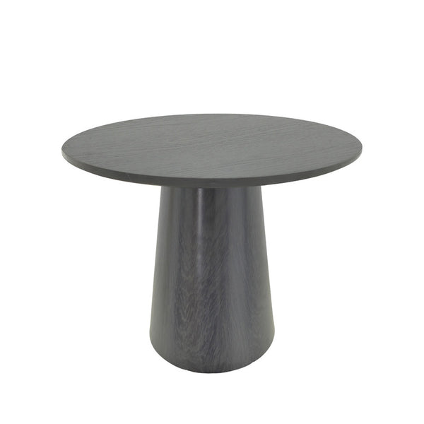 Donda Black Round MDF Dining Table (100 cm)